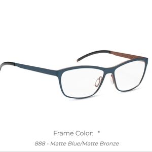 ORGREEN - 'New Yorker' Titanium Eyeglasses - Matte Blue + Bronze (RRP US$495)